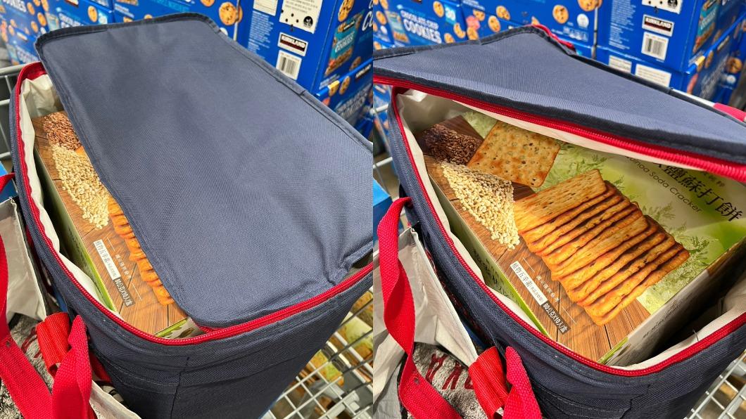 網友發現媽媽把蘇打餅放進保冷袋以防遺失。（圖／翻攝自「Costco好市多 商品經驗老實說」）