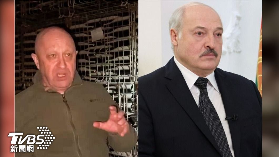 白俄羅斯總統盧卡申科（右）6日否認，強調普里格津（左）人並不在該國境內。（圖／達志影像美聯社）