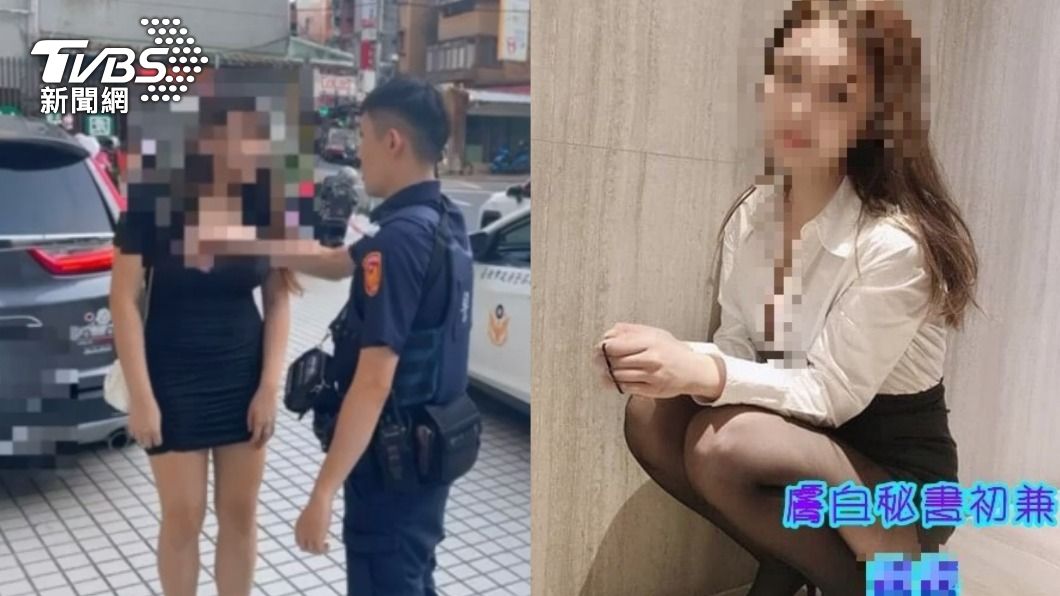 警方將涉嫌性交易的女子帶回釐清。（圖／TVBS）