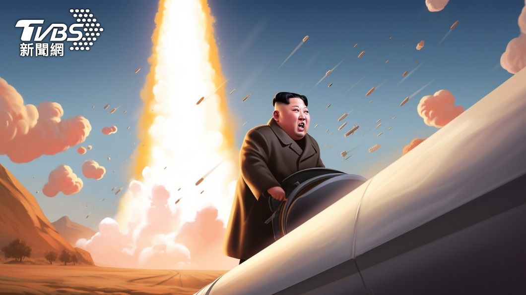 北韓疑再次發射飛彈。(圖／AI生成)