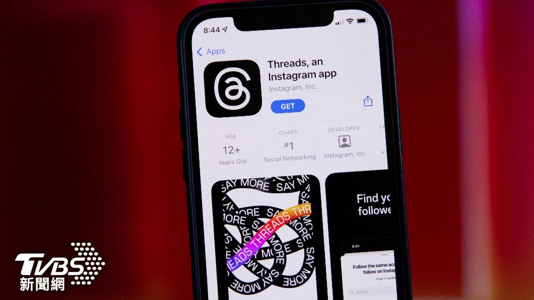 在臉書與IG兩大巨人扶持下，新平台Threads迅速達成驚人成就。（圖／達志影像美聯社）