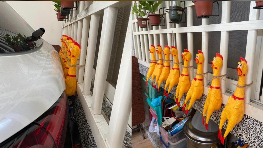 網友使用「8隻尖叫雞」保護愛車。（圖／翻攝自MG Car Taiwan 俱樂部FB）