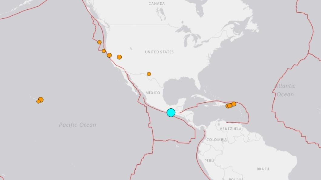 墨西哥傳出規模6.3地震。（圖／翻攝自USGS）