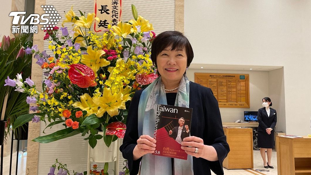 圖為安倍昭惠5月時受邀觀賞台灣國家交響樂團在東京的演出。（圖／中央社）