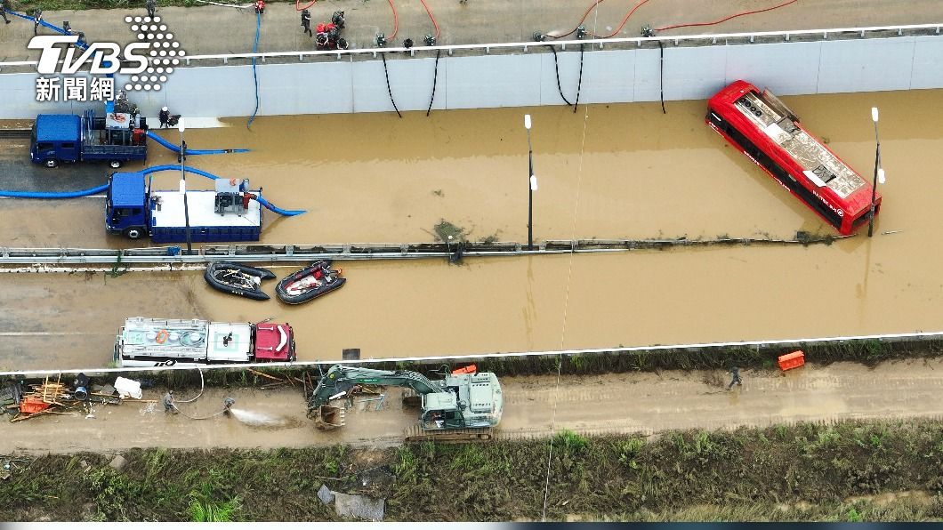 清洲地下車道淹水導致14人罹難。（圖／達志影像美聯社）
