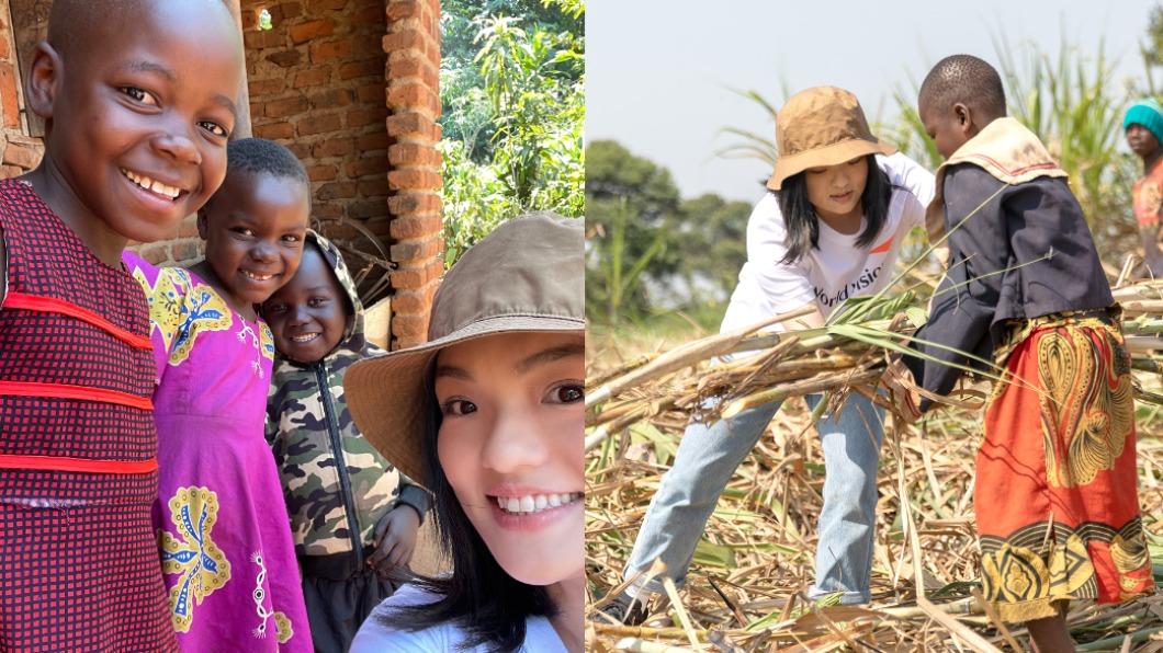 徐佳瑩近期低調飛往東非，關懷當地弱勢兒童，更下田幫忙務農。（圖／台灣世界展望會提供）