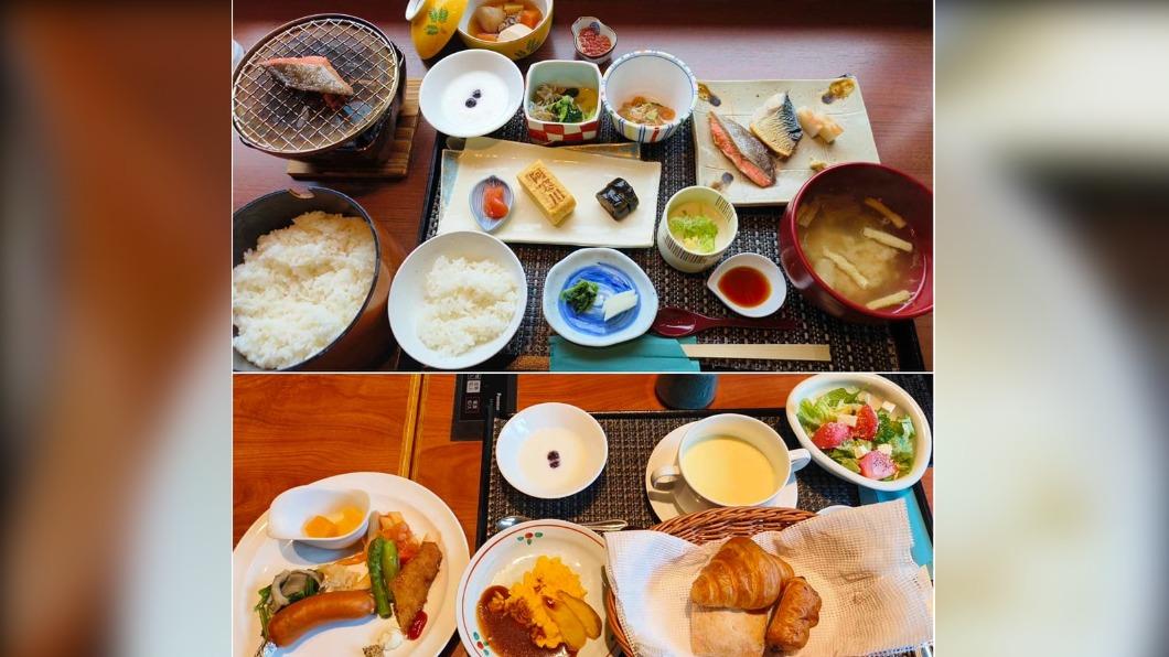 林氏璧貼出日式和西式早餐供民眾選擇，沒想到民眾竟一面倒選擇上方。（圖／翻攝自日本自助旅遊中毒者臉書）