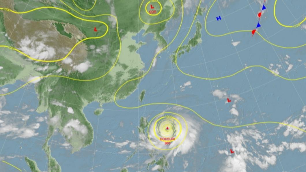杜蘇芮已經增強為中度颱風，且颱風眼逐漸建立。（圖／氣象局)