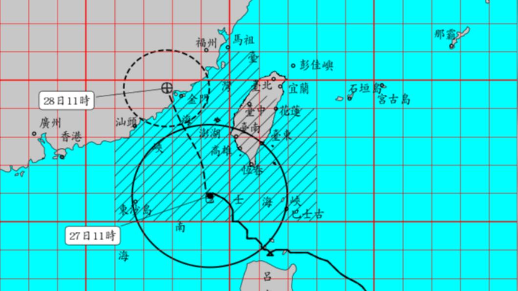 颱風杜蘇芮今到明清晨最靠近台灣。（圖／氣象局官網）