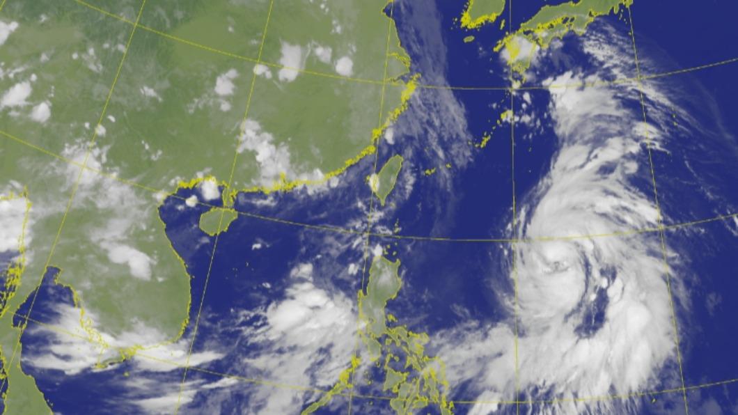 「卡努」將跨越中度颱風門檻。（圖／翻攝自中央氣象局）