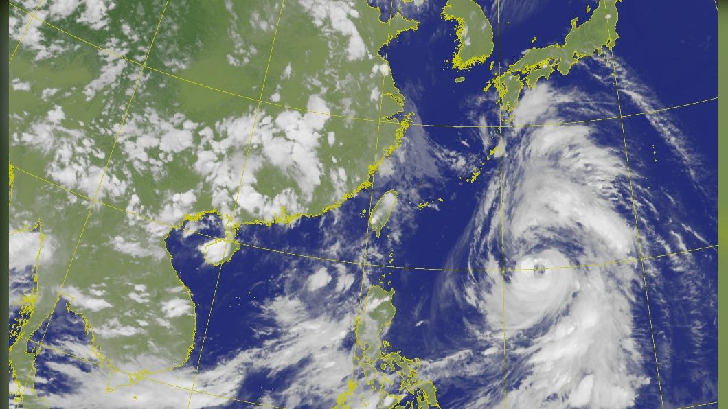 卡努增強為中度颱風。（圖／氣象局）
