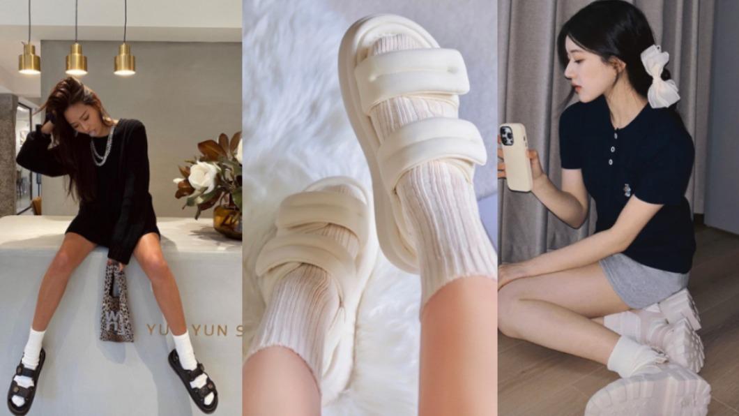 跟著女星一起學今夏最流行的「涼鞋X襪子」穿法。（圖／翻攝自孫芸芸 IG、趙露思小紅書、Hello Monday小紅書）