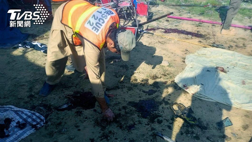巴基斯坦卡爾鎮遭受炸彈攻擊。（圖／達志影像美聯社）