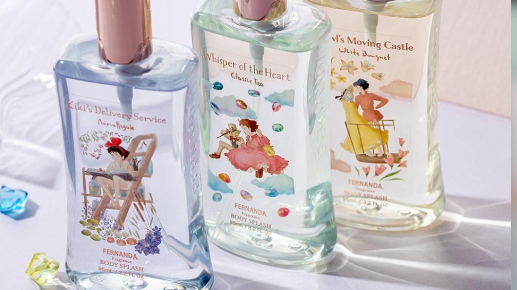 日本動畫公司吉卜力工作室和日本香氛品牌合作推出了一系列的身體保濕香氛噴霧。(圖／翻攝自橡子共和國日本官網)