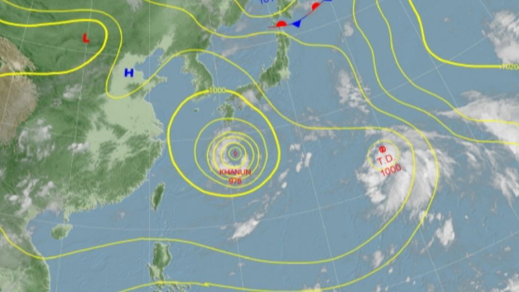 9~10日西太平洋有另一個颱風生成的機率。（圖／氣象局）