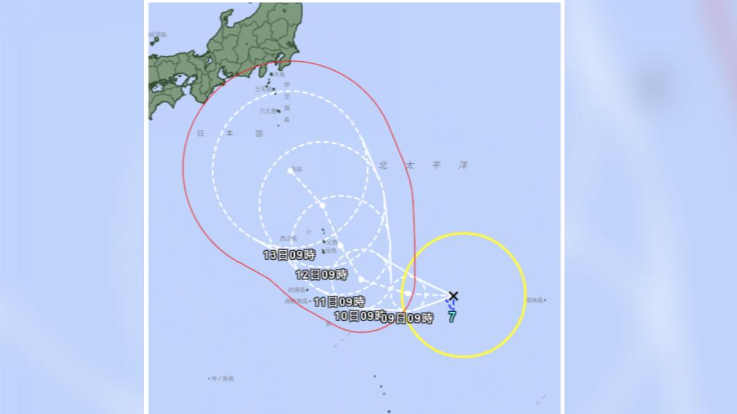今年第七號颱風「蘭恩」生成。（圖／日本氣象廳）
