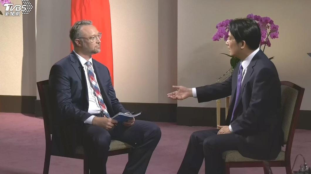 副總統賴清德近日接受彭博專訪。（圖／TVBS）