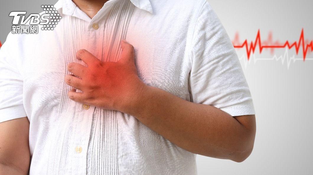 胸部頻繁疼痛，恐是心血管中斑塊堆積。（示意圖／Shutterstock達志影像）  男星突猝逝！7大猝死前兆快就醫　醫：第7點難逃最可怕