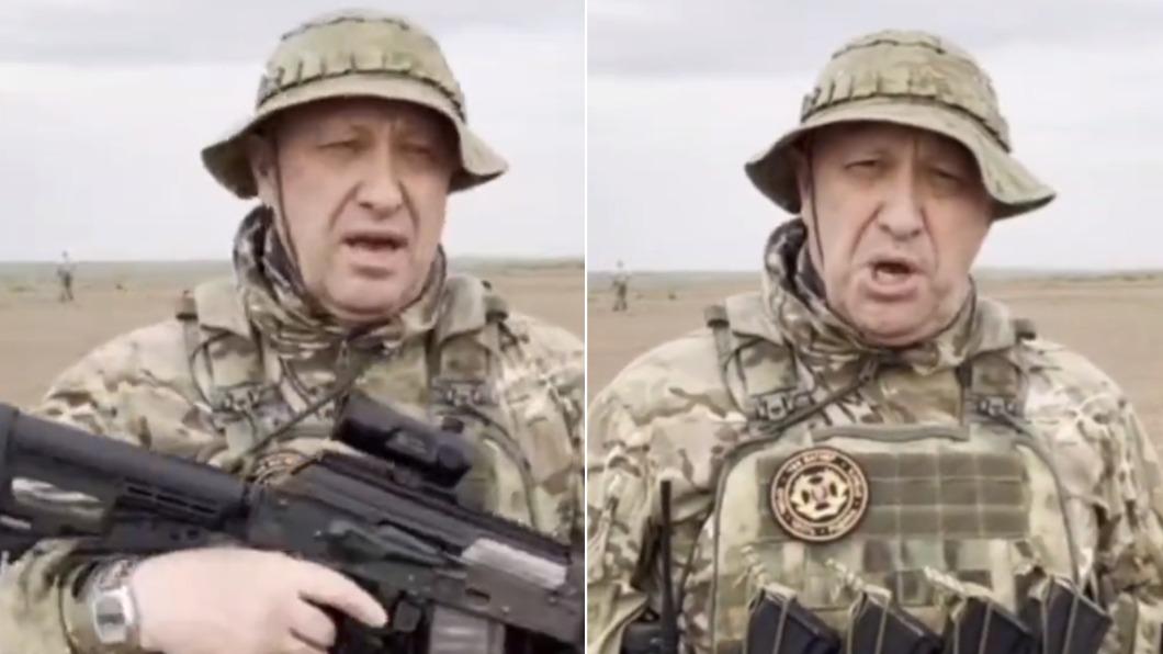俄羅斯傭兵組織「瓦格納集團」首腦普里格津發布叛變後的首支影片。（圖／翻攝自Twitter@WarMonitors）