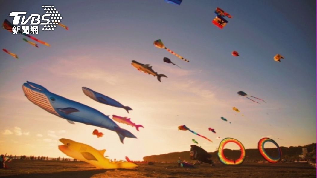 旗津風箏節吸引20萬遊客。（圖／中央社）
