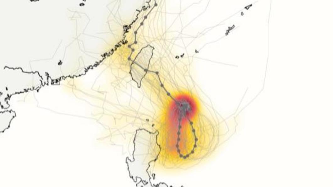 蘇拉颱風恐貫穿台灣。（圖／翻攝自台灣颱風論壇｜天氣特急臉書）