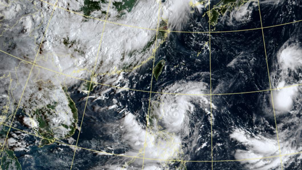 蘇拉颱風路徑往南修正，對台威脅減輕，但暴風圈仍會掃過。（圖／翻攝自中央氣象局）