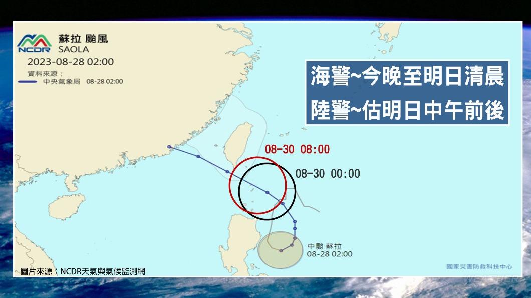 颱風蘇拉海上警報最快今天晚上發布。（圖／TVBS）