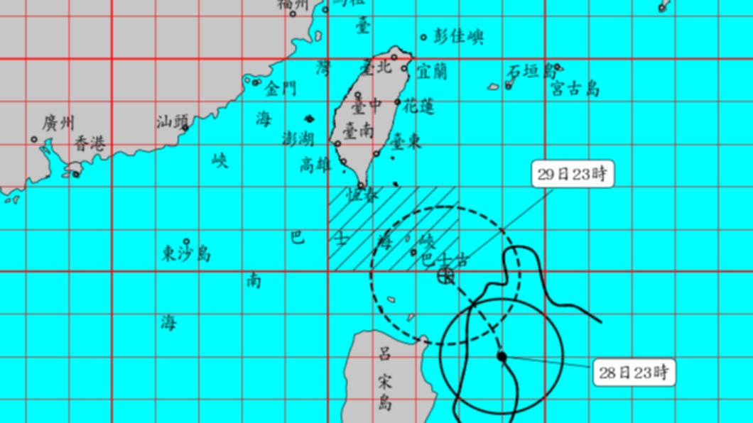 蘇拉正式發布海上颱風警報。（圖／中央氣象局）