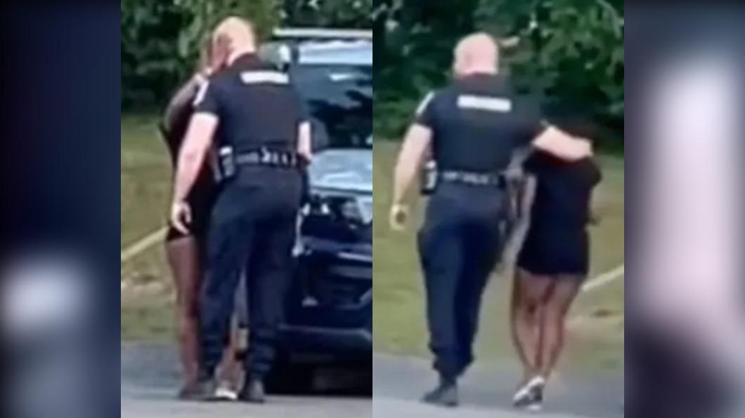 26歲男警馬萊特（Francesco Marlett）值勤時激吻女子，還直接帶上警車。（圖／翻攝自《紐約郵報》）