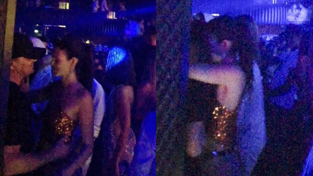 李奧納多與辣模維多利亞在夜店交纏。(圖/翻攝自《每日郵報》網站)