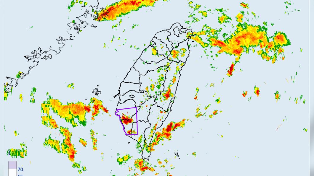 氣象局發布大雷雨即時訊息。（圖／氣象局）