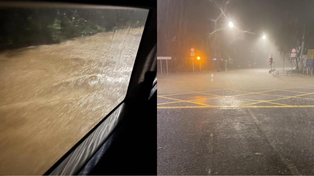 香港受大雨影響傳出多起災情。（圖／翻攝自臉書）