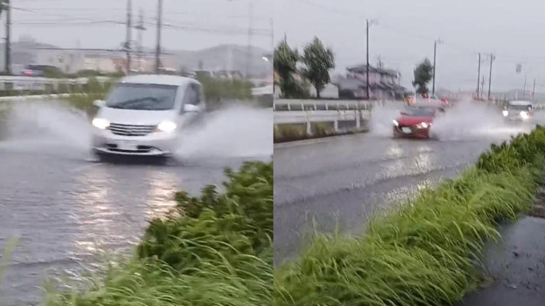 日本千葉大雨滂沱，縣內已有多個地區發出避難指示。（圖／翻攝自@chibanippo推特）