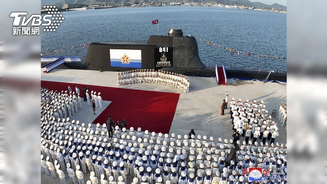 北韓首艘戰術核潛艦最近舉行下水儀式。（圖／達志影像美聯社）