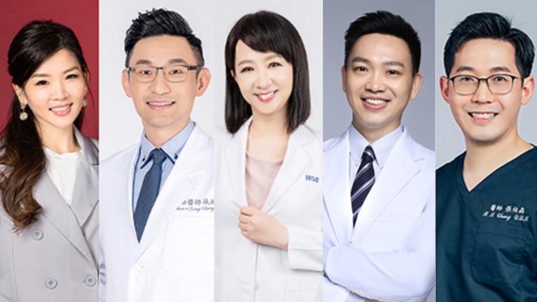 張伯森（右起）、潘明德、劉怡里、張振榕和莘妮是艾迪昇旗下醫療系職人。（圖／艾迪昇傳播提供）