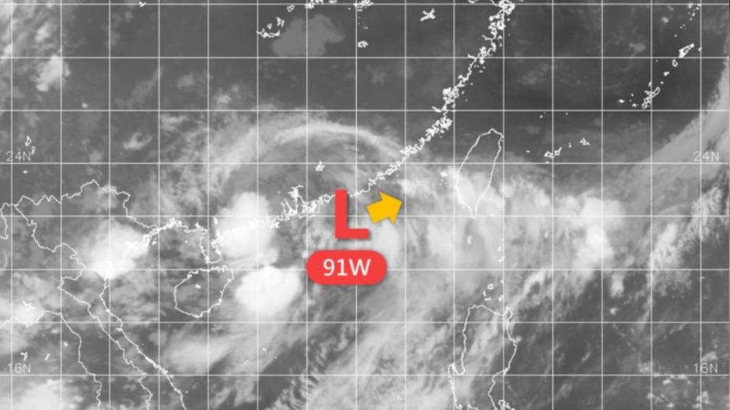 熱帶擾動91W生成。（圖／翻攝自台灣颱風論壇｜天氣特急） 