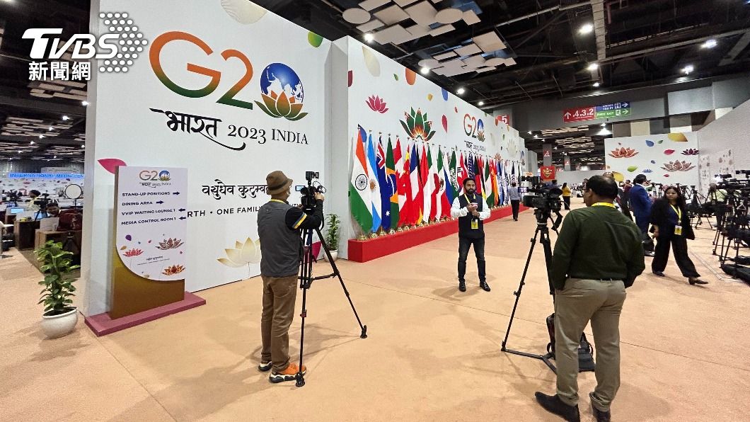 G20峰會國際媒體中心聚集眾多媒體。（圖／中央社）