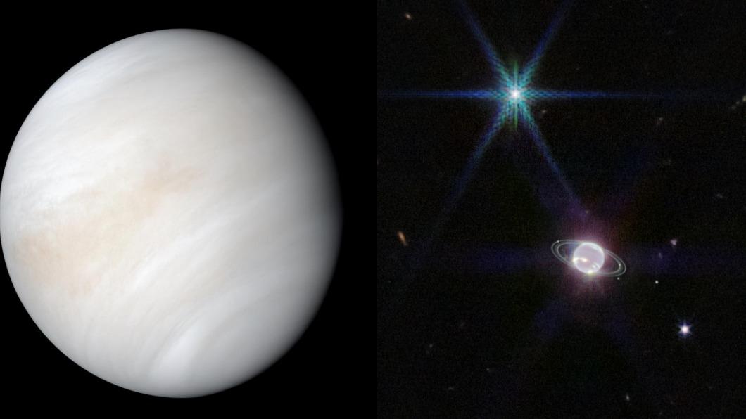 左為金星，右為海王星，兩者皆會在下週二（9/19）達到最亮。（圖／翻攝自台北市立天文館　官網）