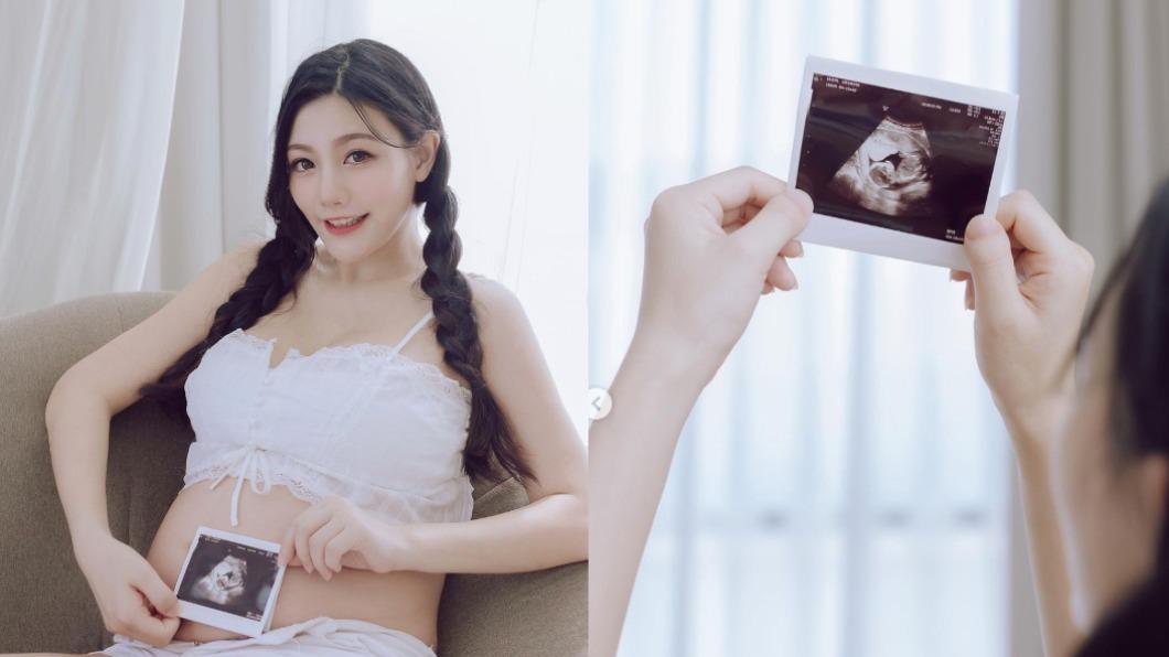 正妹網紅陳葳突曬超音波照宣布懷孕。（圖／翻攝自IG）