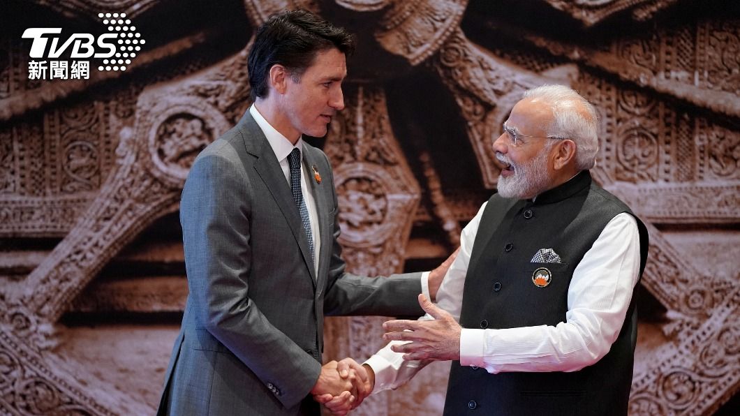 加拿大總理杜魯道與印度總理莫迪在G20峰會上見面。（圖／達志影像路透社）