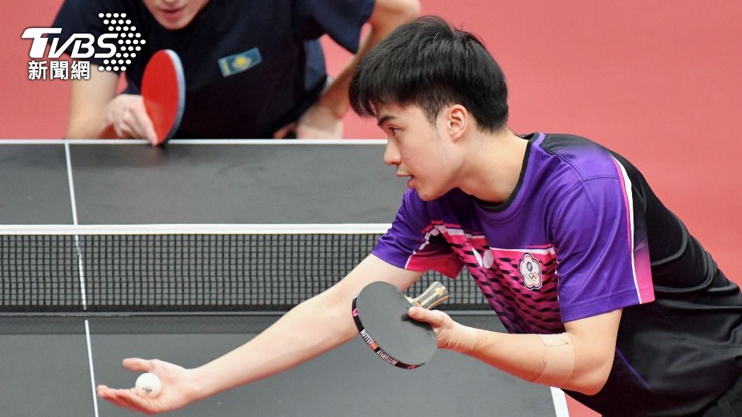 林昀儒拿下兩點，助中華桌球男團強勢晉級。（圖／胡瑞麒攝）