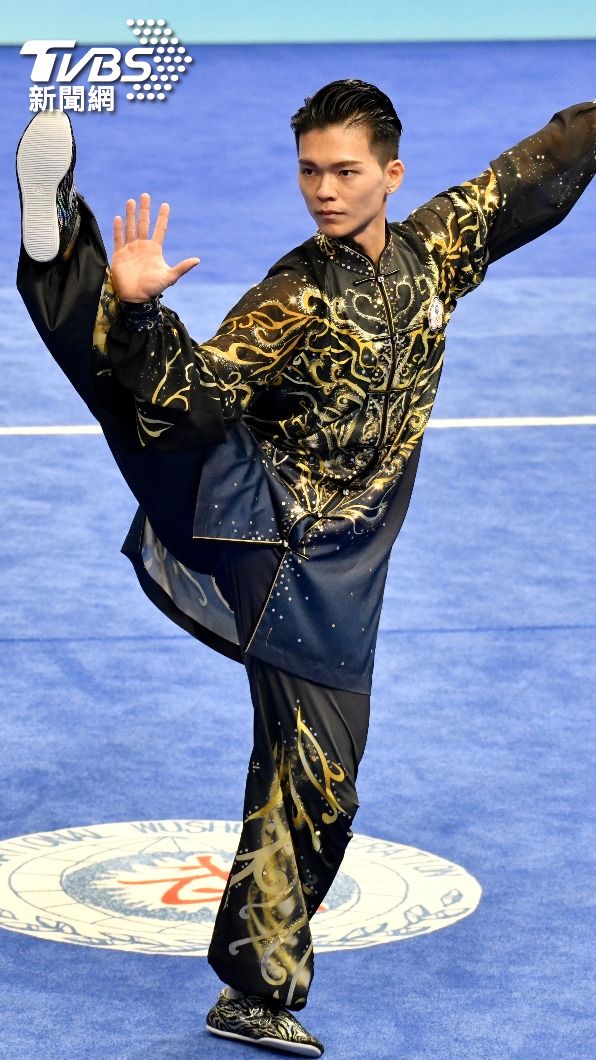 孫家閎在本屆世大運武術奪金牌。(圖/胡瑞麒攝)