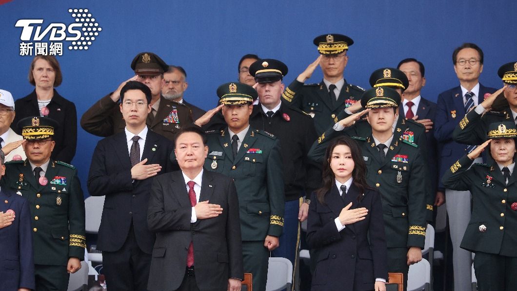 南韓今天舉行閱兵式。（圖／達志影像美聯社）