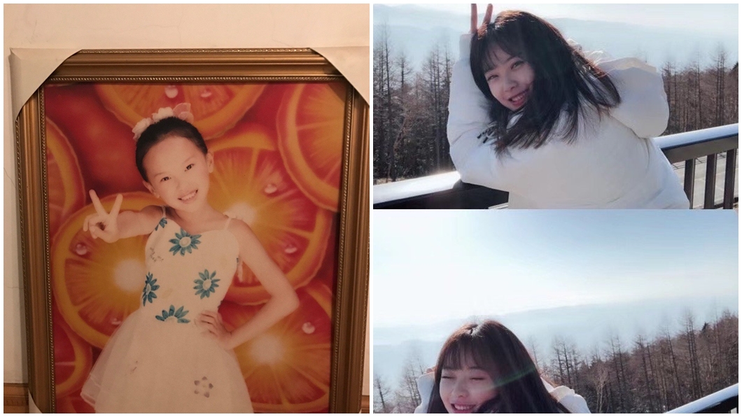 「挖呀挖老師」隨文附上兒時照片和素顏照。(圖/翻攝自音樂老師花開富貴微博)
