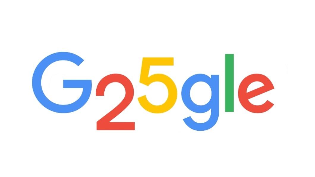 搜尋引擎龍頭Google歡慶創立25週年，釋出特殊慶祝圖案。（圖／翻攝自Google Blog）
