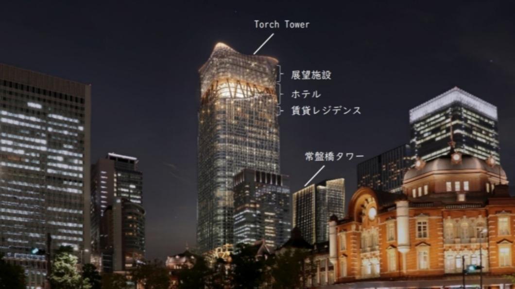 日本第一高樓「火炬塔」將座落在東京車站旁邊。(圖／翻攝自X@kiribou06341)