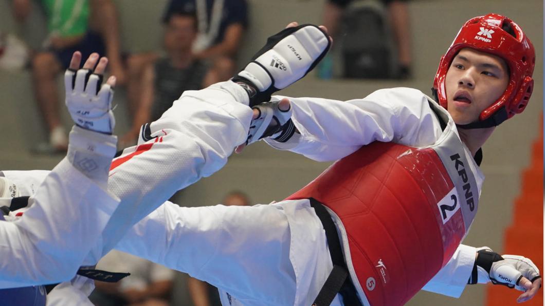 台灣選手李孟恩在杭州亞運跆拳道勇奪銅牌。（圖／翻攝自中華跆拳道培訓隊FB）
