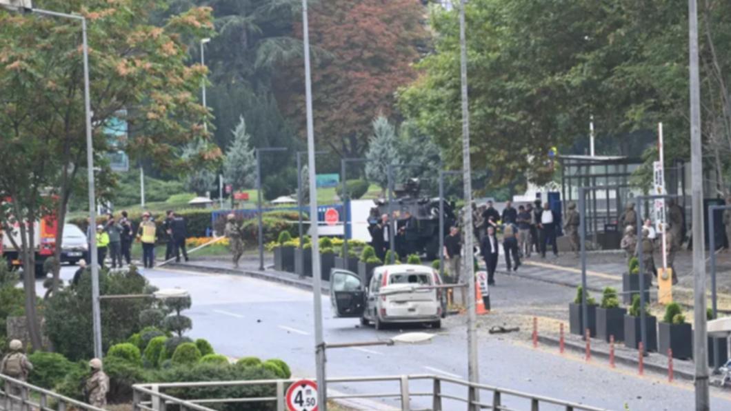 土耳其首都（Ankara）的內政部大樓前今（1）日遭人引爆炸彈。（圖／翻攝自《半島電視台》）