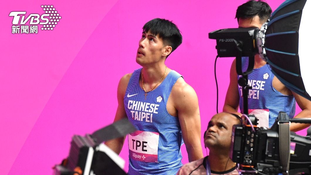 楊俊瀚在200公尺決賽登場。（圖／胡瑞麒攝）