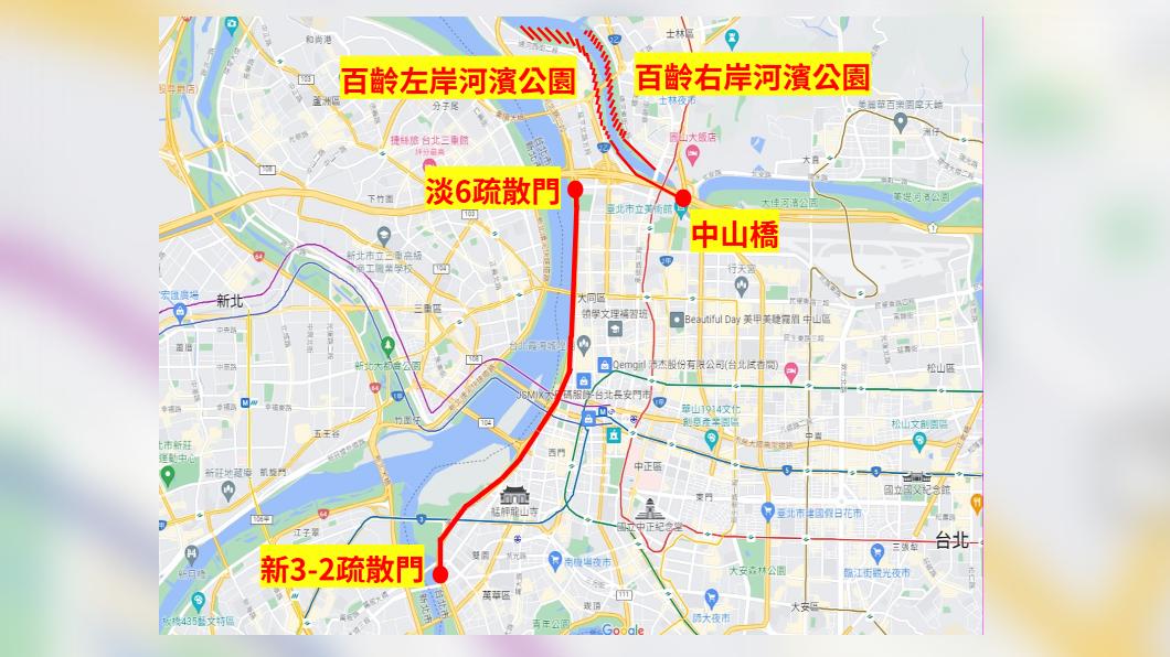 北市今(3)日下午5點啟動部分疏散門管制措施。(圖/北市水利處提供)